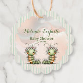 Cute Caterpillar Garden Baby Shower Party フェイバータグ (裏面)