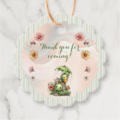 Cute Caterpillar Garden Baby Shower Party フェイバータグ (正面)