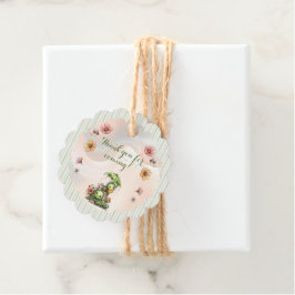 Cute Caterpillar Garden Baby Shower Party フェイバータグ