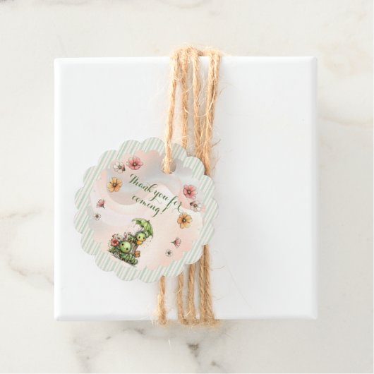 Cute Caterpillar Garden Baby Shower Party フェイバータグ (インサイチュ)