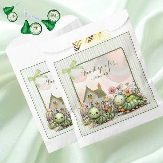 Cute Caterpillar Garden Baby Shower Party フェイバーバッグ
