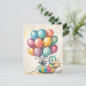 Cute Caterpillar Party DIGITAL DOWNLOAD INVITATION 招待状 (スタンド正面)