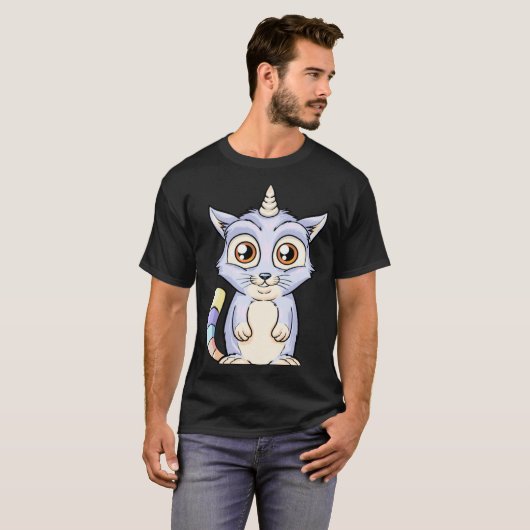 Cute Caticorn Tシャツ (正面フル)