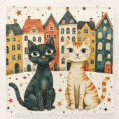Cute Cats ガラスコースター (正面)