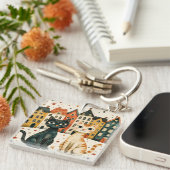 Cute Cats キーホルダー (正面右)