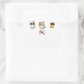 Cute cats スクエアシール (バッグ)