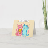 Cute Cats Anniversary Card 8th wedding カード (正面)