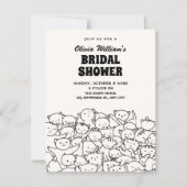 Cute cats bridal shower 招待状 (正面)