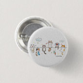 Cute Cats Hanging Button  缶バッジ (正面&裏面)
