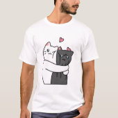 Cute Cats Hugs with Love  Tシャツ (正面)