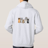 Cute Cats Illustration Unisex Hoodie パーカ (裏面)