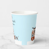 Cute Cats in car Winter Cold Baby Shower 紙コップ (左)