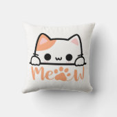 Cute Cats in Cups with Heart Balloons クッション (裏面)