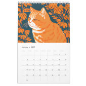 Cute Cats in Linocut – 2026 Calendar カレンダー (1月 2027)