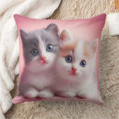 Cute Cats Kids– Soft Plush Animal Decorative Cushi クッション (ブランケット)