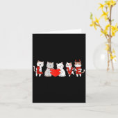 Cute Cats Love Valentine Design For Men Women Kids カード (黄色い花)