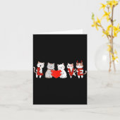 Cute Cats Love Valentine Design For Men Women Kids カード (黄色い花)
