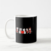 Cute Cats Love Valentine Design For Men Women Kids コーヒーマグカップ (左)