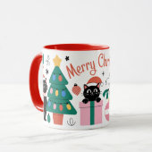 Cute Cats Modern Merry Christmas Gifts Tree Bauble マグカップ (正面左)