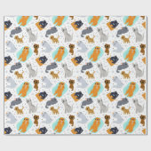 Cute cats Pattern Birthday for Cats ラッピングペーパー (フラット)