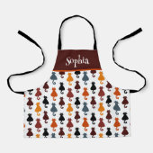 Cute Cats Pattern Personalized Kids エプロン (正面)