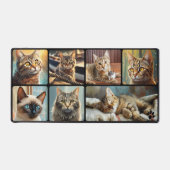 Cute Cats Personalized Photo Collage デスクマット (正面)