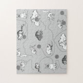 Cute Cats Playing & Being Naughty Pattern ジグソーパズル (縦)