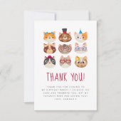 Cute Cats Purr-fect Birthday Party サンキューカード (正面)
