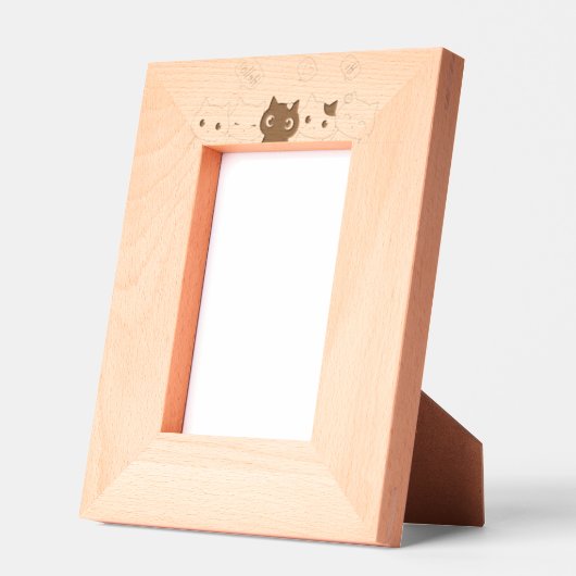 Cute cats saying Hl レーザー彫刻フレーム (左)