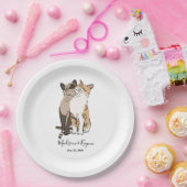 Cute Cats Wedding ペーパープレート (パーティー)