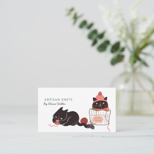 Cute Cats Yarn Knit Goods 名刺 (スタンド正面)