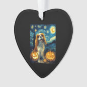 Cute Cavalier King Charles Spaniel Dog Halloween J オーナメント (正面)