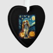 Cute Cavalier King Charles Spaniel Dog Halloween J オーナメント (正面)