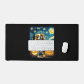 Cute Cavalier King Charles Spaniel Dog Halloween J デスクマット (キーボード&マウス)