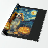 Cute Cavalier King Charles Spaniel Dog Halloween J ラッピングペーパー (アンロールド)