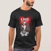 Cute Cavalier King Charles Spaniel Heart Dog Lover Tシャツ (正面)