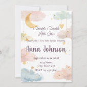 Cute Celestial Baby Shower Invitation | Watercolor 招待状 (正面)