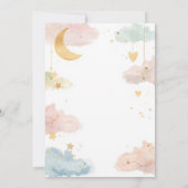 Cute Celestial Baby Shower Invitation | Watercolor 招待状 (裏面)