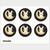 Cute Celestial Easter Bunny Sticker ラウンドシール (シート)