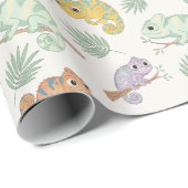 Cute Chameleon pattern ラッピングペーパー (ロールコーナー)