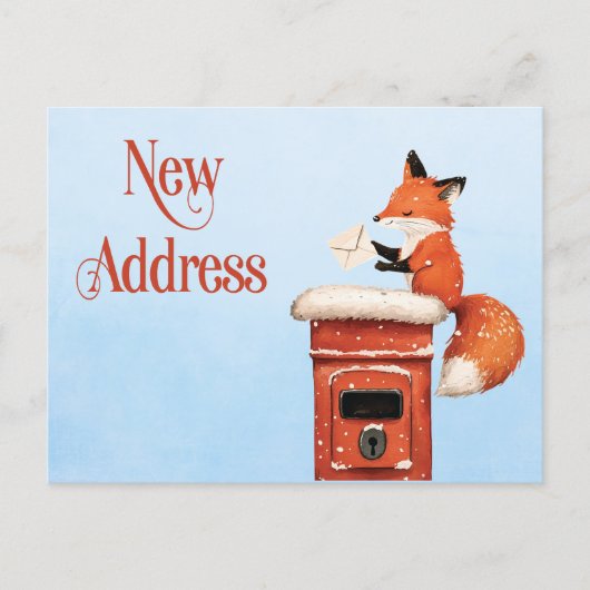 Cute Change of Address New Address Announcement 案内ポストカード (正面)