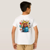 Cute Chaos Graphic Tee – Cartoon Bear Back Print  Tシャツ (裏面フル)