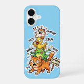 Cute Chaotic Animal Stack Meme Phone Case – Funny  iPhone 16ケース (裏面)