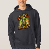 Cute Chaotic Dino Hoodie Funny Kawaii パーカ (正面)