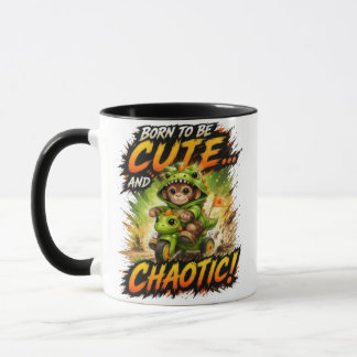 Cute Chaotic Dino Mug Funny Kawaii マグカップ