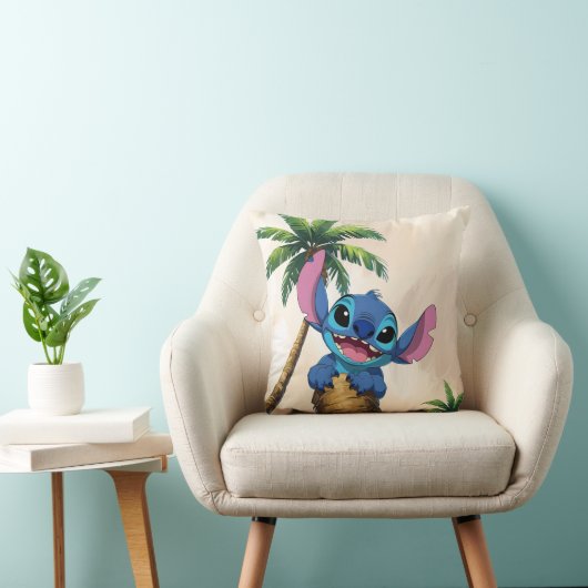 Cute Chaotic Vibes Throw Pillow – Tropical Cartoon クッション (椅子)