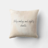 Cute Chaotic Vibes Throw Pillow – Tropical Cartoon クッション (裏面)