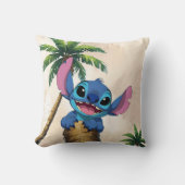 Cute Chaotic Vibes Throw Pillow – Tropical Cartoon クッション (正面)