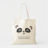 Cute character panda children's birthday favor トートバッグ (正面)