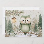 Cute charming owl Christmas シーズンカード (正面)